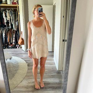 Free People Cream Mini Dress